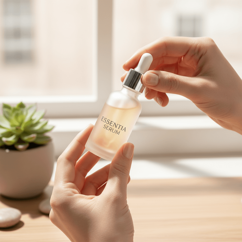 Skincare serum and moisturizer collection